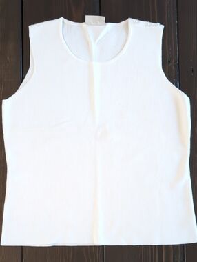 BHS Classic Sleeveless White Knit Top